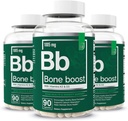 Wesentliche Elemente Knochen Boost Health Supplement - Knochenunterstützung und Kalziumergänzung mit Vitamin D 3, K2, Cissus Quadrangularis für Knochenstärke - 270 Kapseln (90 Tage Versorgung) (3-Pack)