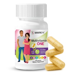 BariatricPal Multivitamin ONE 1 pro Tag! Bariatric Multivitamin Kapsel Iron Free | Einfach zu schlucken Kapsel | Vitamin für Bariatric Chirurgie Patienten | 90 Zähler (3 Monate Versorgung)