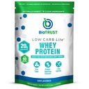 BioTrust Low Carb Lite, Low Calorie Protein Powder – Low Carb, Sugar Free, Low Sodium, Keto Protein Powder – 20g Grass-Fed Whey Protein Isolat mit Verdauungsenzymen – Unflavored, 14 Servings