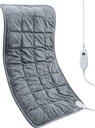 gewichtetes Heizkissen 17''x 33" XXXL elektrisches Heizkissen für Rückenschmerzen Relief, 5LBS mit 6 Heat Settings 2H Auto-Off-Heizkissen für Schulterarme Beine Kramps waschbar