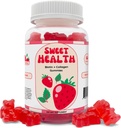 Süße Gesundheit Haargummis | Youthful Skin + Haarwachstum + Starke Nägel | 10.000% Biotin + Collagen | Non-GMO | Sweet Strawberry