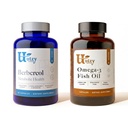 Utzy Naturals Lipid Support Bundle | Berbecol 500 mg & Omega 3 Fischöl