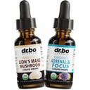 Lions Mane Mushroom & Adrenal Drops - Bio Lion's Mane Mushroom Liquid Tincture & Adrenal and Focus Supplement Drops, Fog, Brain Health Supplements - Bio Lions Extract Cortisol Support