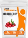 BulkSupplements.com Cranberry Powder - Cranberry Supplements für Damen und Herren, Air Dried Cranberries - Unsweetened & Gluten Free, 5g pro Servierung, 100g (3.5 oz) (Pack von 1)