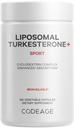 Codeage Turkesterone Supplement, 4-Monats-Versorgung, Hydroxypropyl-β-Cyclodextrin, Liposomale Lieferung, Sport, Pre & Post-Workouts, Ajuga Turkestanica, Vegan, Glutenfrei, Non-GMO - 120 Kapseln