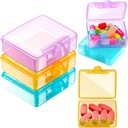 6 Packs Pocket Tiny Pill Case Single Daily Small Pill Container Travel Medicine Holder Cute Portable Personal Medicine Dispensers Organizer für Geldbeutel Pillen Vitamin Supplements(Orange/Purple/Green)