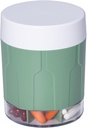 Betife Extra große Ergänzung Organizer, scharfe Pillen Organizer Flasche, Tägliche Pillenspender mit 7 großen Komponenten, Organizer zu halten 7 Tage Vitamin Medication, 21 Etiketten und eine Reinigungsbürste (Grün)
