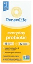 Renew Life Everyday Probiotic Capsules, Daily Supplement unterstützt Urinary, Digestive and Immune Health, L. Rhamnosus GG, Dairy, Soy und Gluten-Free, 15 Billion CFU, 30 Count