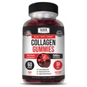 Kaya Naturals Collagen Gummis für Herren & Frauen Beilage | Nature Made Gummis - 1000mg hydrolysiertes Kollagen, Vitamin C, Selenium & Biotin, Erdbeeren Flavor - 60 Count Gummis