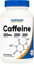 Nutricost Koffein Pillen, 200mg pro Servierung (250 Caps)