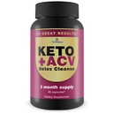 3X tolle Ergebnisse - Keto + ACV Detox Cleanse - 3 Monate Versorgung - Körperreiniger Detox - Colon Cleanse - Advanced Keto Detox Cleanse Formula mit Fiber - Support Digestion & Immune Health