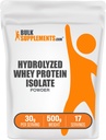 BulkSupplements.com Hydrolyzed Whey Protein Isolate Powder - Whey Isolate Protein - Unflavored & Glutenfrei, 30g pro Servierung, 500g (1.1 lbs) (Pack von 1)