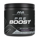 Erstaunlich Muskel Pre Boost | 30 Servierungen | 324 Gramm Pulver | Pre Workout Supplement | Made in USA (30 Servierungen, Natürliche Trauben Candy)