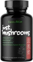 Just Mushrooms - Lion's Mane, Turkey Tail, Cordyceps, Reishi, and More - Natural Energy - Nootropic Brain Supplement - für Clarity & Focus - Immunsystem Booster