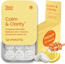 NeuroGum Calm & Clarity Mints (144 Stück) - Zuckerfrei mit L-Theanin + GABA + Vitamin D3 - Nootropic Brain Ergänzungen für das Gedächtnis - Enhances Calm, Stress Relief für Männer & Frauen - Honey Lemon