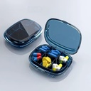 Tägliche Pille Organizer, 6 Komponenten Tragbare Pille Fall, tragbare Pillenspender, Moisture-Proof Reise Pille Box zu halten Ergänzungen, Vitamine, Cod Liver Öl und Medikamente... (Clean-Blue)