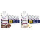 Max Protein Milk Chocolate & French Vanilla Nutrition Shakes, 30g Protein, 150 Kalorien, 12 Pack Bundle