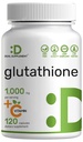 Glutathion-Ergänzung 1000mg pro Servierung, 98% Reinheit | Plus Vitamin C 500mg, Wirkstoffreduzierte Form (GSH) | Intrazelluläres Antioxidans – unterstützt Entgiftung & Immungesundheit