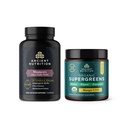 Antike Ernährung Multivitamin für Frauen, Einmal täglich, 30 Graf + Bio Supergreens Pulver, Mango, 12 Portionen