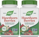 Nature's Way Herbal Hawthorn Beeren, Traditional Heart Health Support*, 100 Vegan Kapseln (Packaging May Vary) (Pack of 2)
