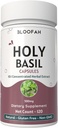 Heilige Basil Blatt Kapseln 500mg | Konzentriert 10:1 Extrakt Ocimum tenuiflorum Kräuterergänzung | Non-GMO, Gluten-Free | Einfach zu schlucken (120 Count (Pack von 1))