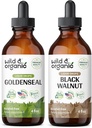 Wild & Organic Goldenseal Tinkture 4 fl oz & Black Walnut Tinkture 4 fl oz