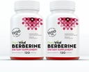 Plantvital Berberine 1200mg (2 caps) Non-GMO-Ergänzung für Immununterstützung und normale Herz-Kreislauf-Gesundheit - 240 Count, Vegan, und Made in USA