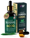 Chlorophyll-Flüssigtropfen 6000 mg - Premium-Flüssig-Chlorophyll-Ergänzung - All-in-One-Antioxidans für Immun-Boost, Energie-Erhöhung, Verdauungsunterstützung & Fast Detox - Non-GMO, Vegan