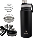 Ozizo 22 oz Edelstahl Protein Shaker Bottle mit Filter und Mischkugel