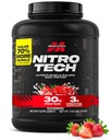 Muscletech Whey Protein Powder (Strawberry, 4 Pfund) - Nitro-Tech Ultimate Muscle Building Formula with Whey Protein Isolate - 30g Protein, 3g Creatine & 6.8g BCAA - Packaging May Vary