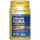 Renew Life Extra Care Digestive Prebiotic und Probiotic Gummies, Tägliche Ergänzung für Verdauungs- und Immungesundheit, B. Coagulans und B. Subtilis, Dairy, Soy und glutenfrei, 2 Billion CFU, 48 Count