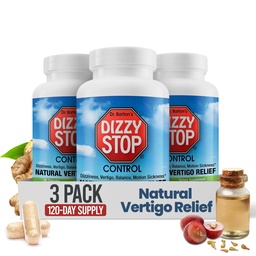Vertigo Relief Produkt & Non‐Drowsy Motion Sickness Pillen: Übelkeit und Dizziness, Ginger & Grape Seed Formel, Innere Ear Balance, Auto, Cruise & Travel Essential, Stomach Support (80 Count – Pack von 3)
