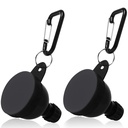 2 Pcs Protein Powder Container, Portable Protein Powder Travel Container, Protein Powder Funnel, Water Bottle Funnels for Powder Mixes, Pre Workout/Gym Supplement Funnel Keychain (100ml)