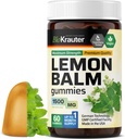 BIO KRAUTER Zitronengummis - 1500 mg Stärke - 60 Vegan Chews - Calmness Support - Lemon Balm Leaf Extract - Gelatine-frei