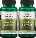 Swanson Olivenblatt Extrakt Kapseln mit 20% Oleuropein - (60 Kapseln, 750mg Jeder) 2 Pack