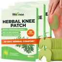 Wellnee Original Kräuterknee Patch - Wellknee Plaster für Knieunterstützung & Muskelschmerzen - Maximale Stärke für ein vorübergehendes Relief - Klebstoff-Wärme-Patches mit natürlichen Kräutern für Wellness (30 Pads)