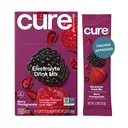 Cure Hydration | Pflanzenbasierte Elektrolyt-Getränk-Mix | Kein hinzugefügt Zucker | Dehydratation Relief Pulver mit Kokosnusswasser hergestellt | Non-GMO | Vegan | Box von 8 Packungen - Berry Pomegranate
