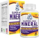 Super-MAX Multimineral Supplement (Iron Free) Multiminerals | High-Potency Multi Mineral Supplements (All-in-1) Mineralien Formel | Mineral Complex | 1-Month Supply | 60 Tabletten