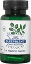 Vitanica SleepBlend - Schlaf- und Entspannungsunterstützung für Damen - Kräuterergänzungen mit Melatonin, Valerian Root, Vitamin B2 & B12 & Magnesium - Pro Logo - 15 Vegan Caps