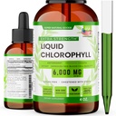 Chlorophyll Flüssigkeitstropfen (1500 MG) - Immununterstützungsergänzung für Energie, Fokus & Wellness Boost, Detox Cleanse, Hautgesundheit & Gut Health - Non-GMO & Vegan (4oz)