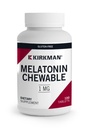 Kirkman - Melatonin 1 mg Kautabletten - 100 Tabletten - Promotes Sleep - Refreshing Mint Flavor - Allergiker