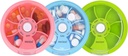 INVODA Wöchentliche Pille Organizer 7 Kompartment rotierende Pille Box für tägliche Medikamente & Vitamine - Tragbare Reise Pille Fall Fischöl Ergänzungen Vitamine Organizer (Pink+Sky Blue+Green)