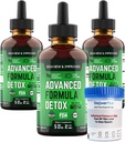 Salutem VitaTM Liquid Advanced Formula Detox - Detox Kit mit Test Cup: Flüssige Nahrungsergänzung für Total Body Cleanse - Ergänzung für Toxin Entfernung - 3 Pack - 2 Fl Oz (20 Portionen)