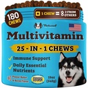 Natural Dog Company 25-in-1 Multivitamin Chews für Hunde – 180 Count Value Pack – Tägliche weiche Hunde-Vitamine mit Antioxidantien, Zink & Folsäure – Unterstützt Gelenke, Haut & Coat, Immun & Herzgesundheit