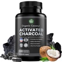 Pure Kokosnuss aktivierte Charcoal Capsules - 180 Charcoal Pillen, Hilft mit Teeth Whitening, Bloating und Körperreinigung. Non-GMO - Glutenfrei, Vegan