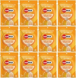 SaltStick Elektrolyt FastChews - 120 Count Orange Flavor - Elektrolyt Tabletten für Hydration, Salz Tabs - 10 Count (Pack von 12)