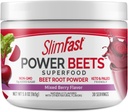 SlimFast Beet Root Powder, Beets Powder Superfood, Fermented Vegetable Drink Mix, Keto & Paleo Friendly, Non GMO, Great Smoothie Mix- Power Beets Mixed Berry Flavor- 30 Portionen (Pack von 1)