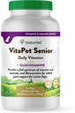 NaturVet –VitaPet Senior Daily Vitamins for Senior Dogs – Plus Glucosamin – Full Spectrum of Vitamins & Minerals – Verbessert mit Glucosamin für zusätzlichen gemeinsamen Support – 60 Time Release Tablets
