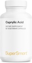Supersmart Caprylic Acid Supplement 1350mg pro Tag (aus MCT-Öl) - Mittel-Chain Triglyceride Gesättigte Fettsäuren - Octansäure | No-GMO & Glutenfrei - 90 Vegetarische Kapseln