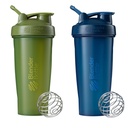 BlenderBottle Classic Shaker Bottle Perfekt für Protein Shakes und Pre Workout, 28-Ounce (2 Pack), Moos und Navy